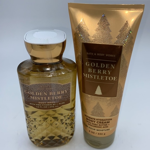 NEW! B&B WORKS Body Wash Ultimate Hydration Body Cream GOLDEN BERRY MISTLETOE - Picture 1 of 10